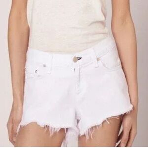 rag & bone White Frayed Hem Women Shorts